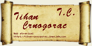 Tihan Crnogorac vizit kartica